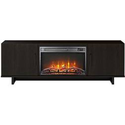 Ameriwood Home Southlander TV Stand with Fireplace, Brown
