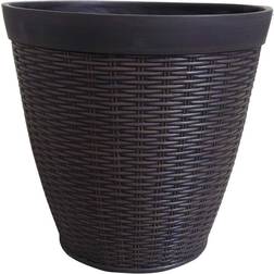 Southern Patio Jamaica Wicker Large Coffee High-Density Planter