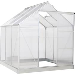 OutSunny Portable Walk-In Greenhouse 6x6ft Aluminum Polycarbonate