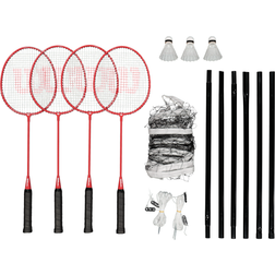 Wilson Badminton-set, tour, unisex, 4 klubbor, 3 fjäderbollar, nät, 2