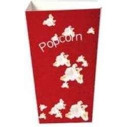 Multi Popcornbæger 50 Stk. Rød med hvide popcorn