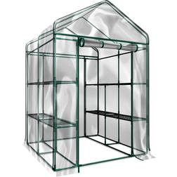 Pure Garden 12-Tier Walk-In Greenhouse Stainless Steel PVC Plastic