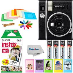 Fujifilm Instax Mini 40 Instant Camera Twin Pack Film Batteries Frames