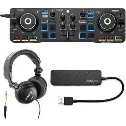 Hercules DJControl Starlight Pocket USB DJ Controller with Headphones & USB Hub