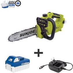 Sun Joe 24V-10CS 24-Volt iON Cordless Chain Saw Kit Green