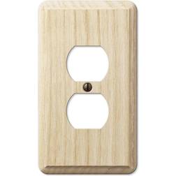 Amerelle Contemporary 1-Duplex Unfinished Ash Outlet Wall Plate