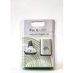 Old Skool Xbox 360 Play & Charge Kit Battery and Charging cable -White