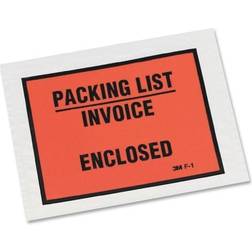 3M Full View Packing List/Invoice Enclosed Envelopes, Orange, Case Of 1,000 Envelopes