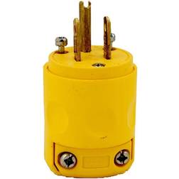 Leviton 15 Amp 125-Volt Grounding Plug, Yellow