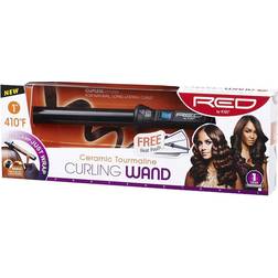 Products Red Ceramic Tourmaline Curling Wand 1 1.2