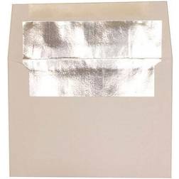 Jam Paper 4.375" x 5.75" Foil Invitation Envelopes, 50ct. in Silver/White MichaelsÂ Silver 4.375" x 5.75"