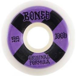 Bones 100's OG Formula V5 Sidecut Skateboard Wheels white/purple #4 (100a) 55mm white/purple #4 100a 55mm