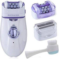 Epilator for Women 2 in 1 Hair Removal Epilator with Epilator Head & Shaver Head Electric Cordless Hair Shaver Portable Painless Epilator Hair Removal for Face Bikini Trimmer Ladies