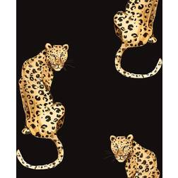 NextWall Daisy Bennett Leopard King Black Peel & Stick Wallpaper black