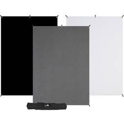 Westcott 5x7' X-Drop 3-Pack Multi-Color Backdrop Kit with Stand