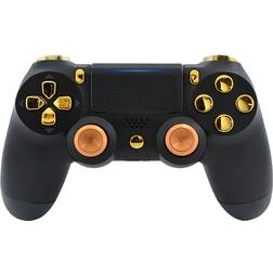 Black/Gold Ps4 PRO Custom UN-MODDED Controller with Aluminum Thumbsticks Exclusive Unique Design