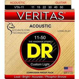 DR Strings VTA-11 Veritas Phosphor Bronze Acoustic Guitar Strings .011-.050 Custom Light