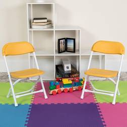 Flash Furniture 2 Pk. Kids Yellow Plastic Folding Chair