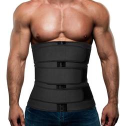 Mens Workout Waist Trainer Neoprene Corset Sauna Sweat Trimmer Cincher Slimming Belly Belts Waist Trainer Belt L outofstock