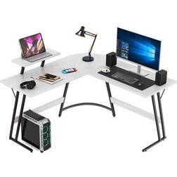 Homall L-Shaped Gaming Desk - White
