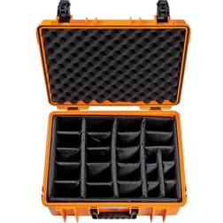 B&W International BW Outdoor Case Type 6000 with divider system RPD Orange