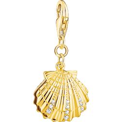 Thomas Sabo Charm Club Shell Pendant - Gold/Pearl/Transparent