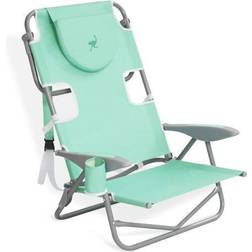 Ostrich On Your Back Folding Reclining Outdoor Beach Camping Lawn Chair, Teal