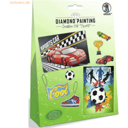 Ursus 43510003 43510003-Diamond Painting Creative Sport, pysselset för barn för kreativ design av bilder, hängen och klistermärken med diamanter, färgglad