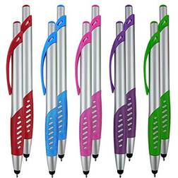 Stylus Pen, 2 Ballpoint Click Pen with Comfort Grip