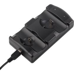 VSEER Playstation 3 Controller Charging Dock Charging Station 2 1 with LED Light Indicator Compatible for Original Playstation PS3/MOVE Controller, Black