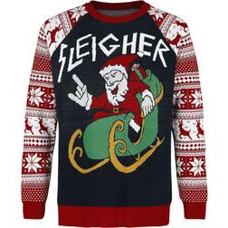 Ugly Christmas Sweater Sleigher Santa Christmas Jumper - Multicolour