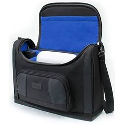USA Gear Portable Photo Printer Carrying Case Compact Printer Messenger Bag Compatible with Canon SELPHY CP1300 CP1200, HP Sprocket Studio, Epson PictureMate PM-400, Kodak Dock PD-450 (Blue)