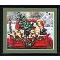 Paint by numbers Holiday puppy truck