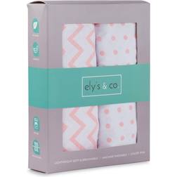 Ely's & Co. Pink Changing Pad Cover & Cradle Sh eet Set