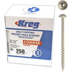 Kreg 2-1/2" #8 Coarse Washer-Head Pocket Screws