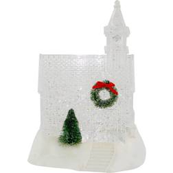 Northlight 9" LED Icy Glitter Snow Globe Christmas Lamp