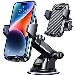 VANMASS Universal Car Phone Mount,【Patent & Safety Certs】 Upgraded Handsfree Dashboard Stand, Phone Holder for Car Windshield Vent, Compatible iPhone 14 13 12 11 Pro Max Xs XR X 8, Galaxy s20 (Black)