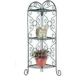 Zingz & Thingz 12.5 30.25 in. Corner Iron Plant Stand, Green
