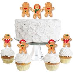 Big Dot of Happiness Gingerbread Christmas Cupcake Case