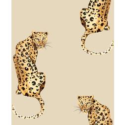 NextWall Daisy Bennett Leopard King Pale Oak Peel & Stick Wallpaper tan