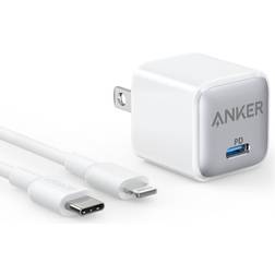 Anker USB-C PD Charger 20W Nano Pro with 3ft USB-C to Lightning Cable MFi-Certified