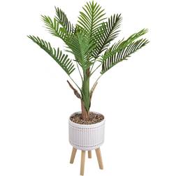 Flora Bunda CS2755-WH 4 Palm Planter on