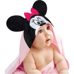 Lambs & Ivy Disney Baby Minnie Mouse Pink Cotton Hooded Baby Bath Towel