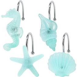 KAWANA Shower Curtain Hooks Glow Starfish Seashell Conch Proof Hook