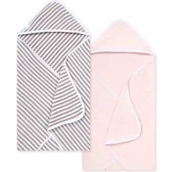 Burt's Bees Baby Organic Single-Ply Hooded Towel (2 Pack) in Blossom