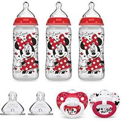 NUK Disney Smooth Flow Bottle & Pacifier Newborn Set Minnie Mouse 0 Months