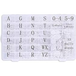 SpaceKeeper Letter Board Letters, 713 PRE-Cut Characters 3/4 1 Inch, with Sorting Tray