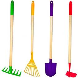 G & F Products Big Kids Garden Tool Set (4-Piece) mutil-color