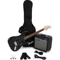 Squier Affinity Series Stratocaster HSS Pack (Charcoal Frost Metallic; Indian Laurel Pickguard)