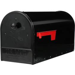 Gibraltar Mailboxes Outback Classic Galvanized Steel Post Mount Black